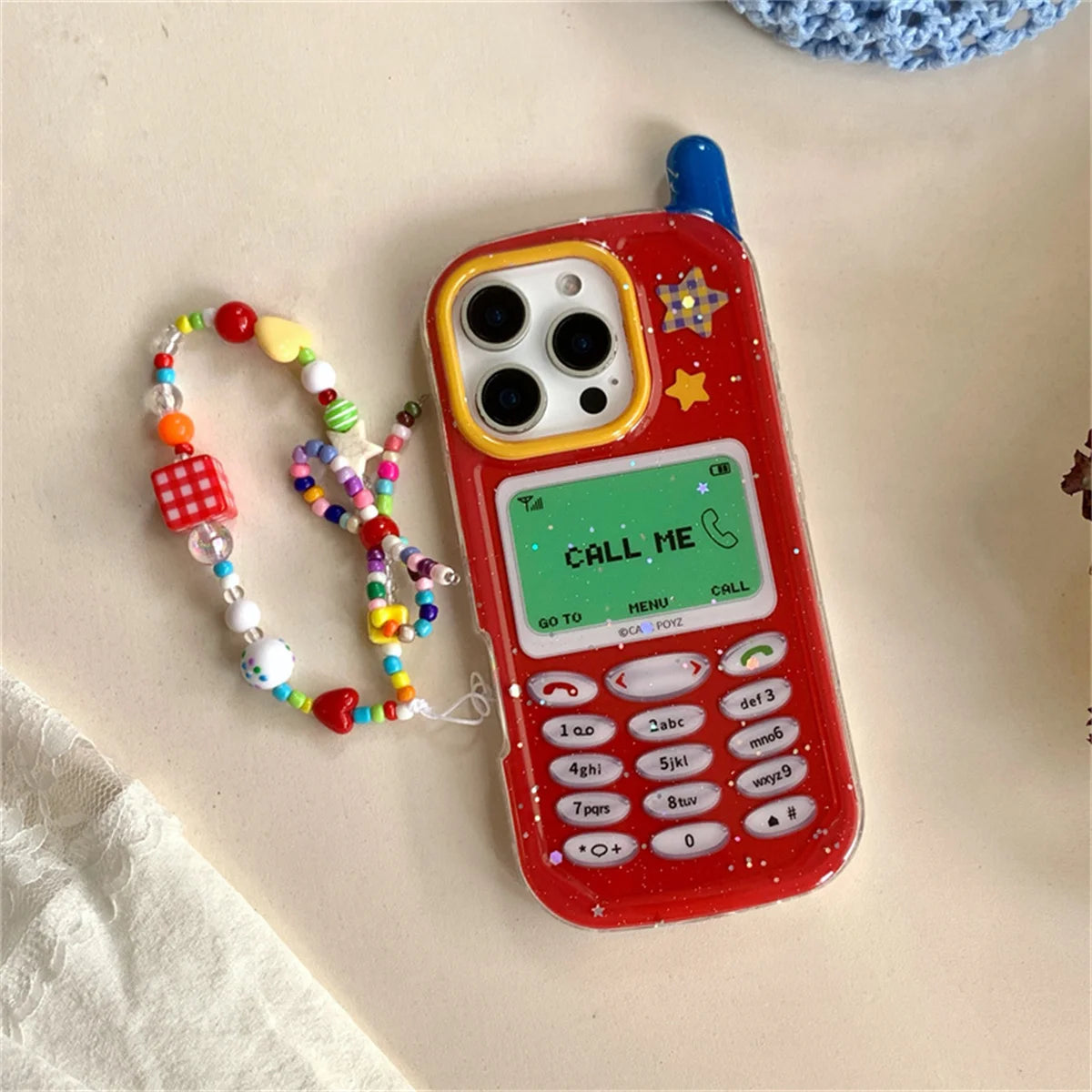 Funny 3D Mobile Phone Case For iPhone 16 Pro 15 14 13 Pro Max Protective Cover Fashion Cute Cases with Chain Funda