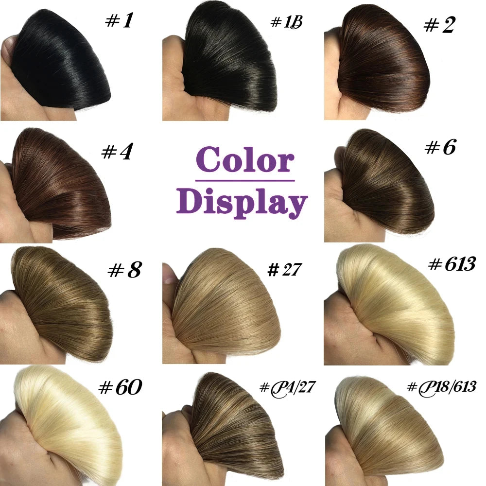Drawstring Ponytail Extension Straight P8/613 Golden Brown Mix Blonde Clip In Ponytail Hair Extensions Hairpieces For Women Girl