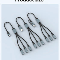 USB Type C HUB Multiple Splitter Adapter OTG Data Transfer 3/2 Port USB Power Charging Hub Cable Connector Adapter