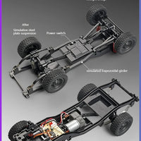 Rc Car MN82 1:12 Retro with LED Lights, Full Scale Analog LC79, Professional Four-wheel Drive Truck, Toy Truck Model RC