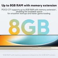 POCO C71 Global Version UNISOC T7250 processor 32MP AI dual camera Immersive 6.88” display 15W fast charging AI face unlock