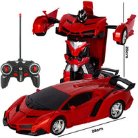 Electric RC Car 2 In 1 Transformation Robots Sports Vehicle Model Robots Boys Toys Remote Cool RC Deformation Cars Kid Toy Gifts