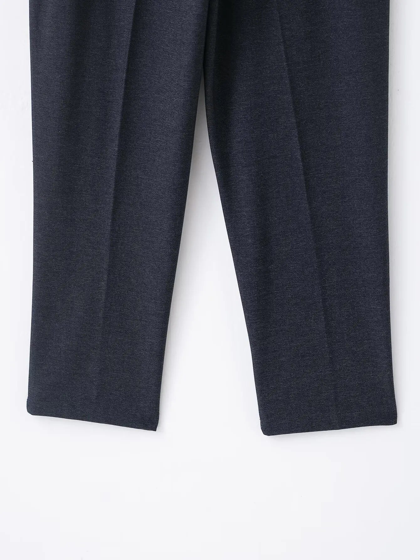 Faionable High Waist Belted Straight Leg Pants Women's Slim Fit Casual Autumn New Arrival Street Sle Polyester Fiber