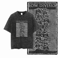 COOLMIND DB cat Printed Cotton Acid Washed Exclusive Graphic Unisex T Shirt Cool Streetwear Men Tshirts Big Size Tee for men