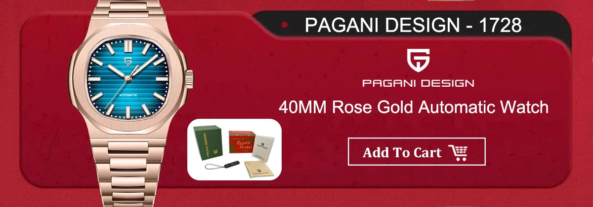 PAGANI DESIGN DD36 Men's Watches Rose Gold Luxury Automatic Watch For Men Mechanical Wristwatches Sapphire Mirror Clock Gift Man