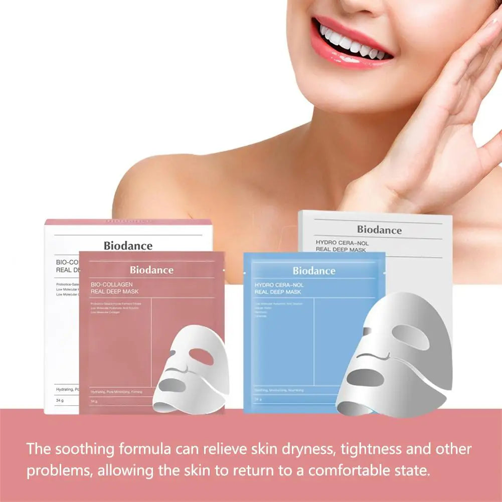 Bio Collagen Face Mask Shrink Pores Deep Hydrating Mask Biodance Collagen Cotton Tablets Moisturizing Nourishing Skin Care