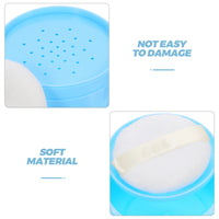 Portable Powder Box Cans Talc Talcum Skincare Baby Toiletries Puff Container Infants Skin Care Powder Box for Home Daily Use