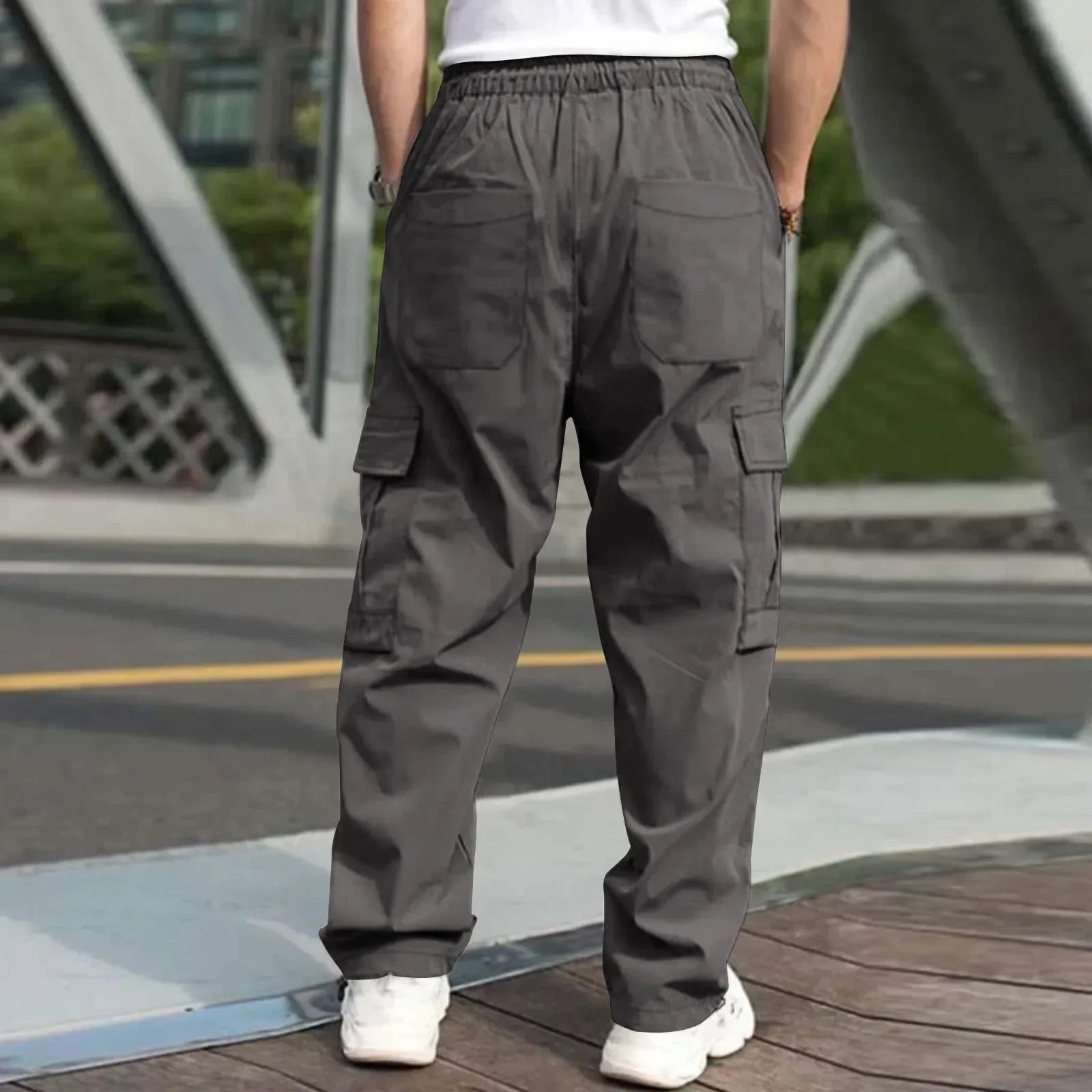 New Summer Men's Loose Fit Straight Leg Casual Pants - European & American Style Youth Fashion" cargo pants  mens pants