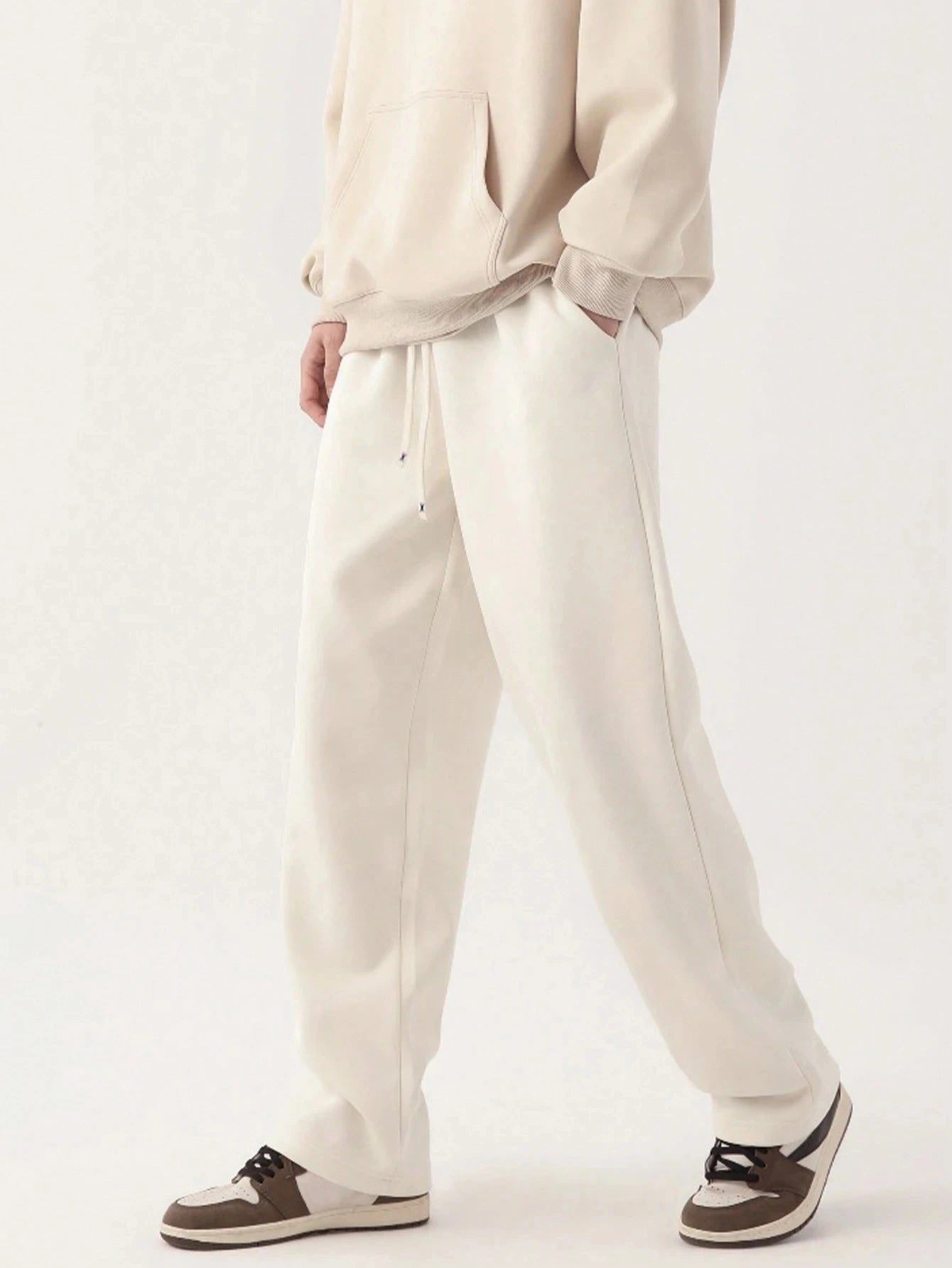 Men's autumn and winter sports pants loose casual long sweatpants fashionable trend warm pants streetwear men