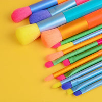 Makeup Brushes 15Pcs Colourful Makeup Brush Set Foundation Contour Blush Concealers Eye Shadow Blending Make Up Brush Kit
