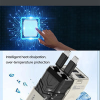 Elough 120W Car Charger Super Fast Flash Charge USB/Type C Multi Port Charger 4 in 1 Expansion Cable