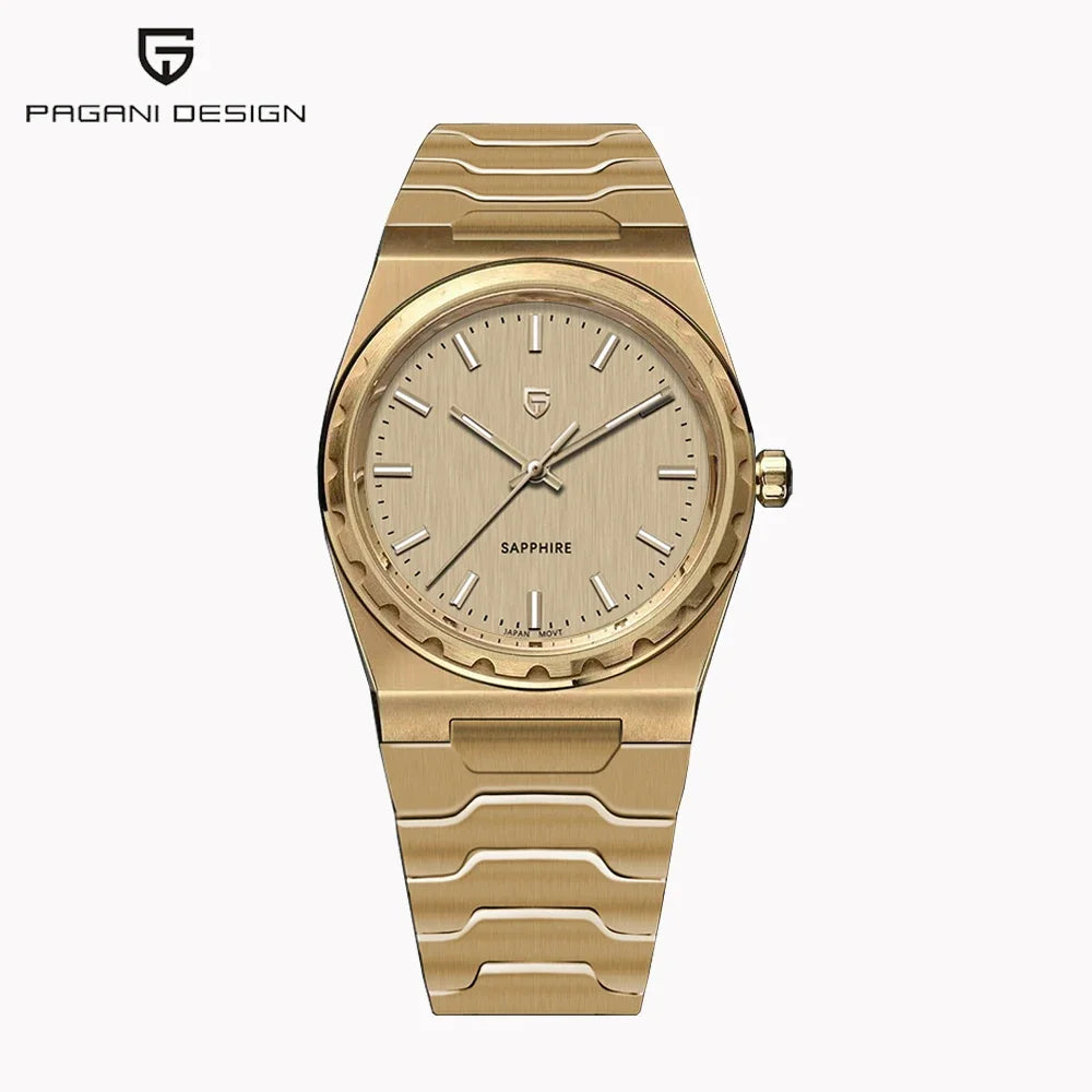 2025 New PAGANI DESIGN Men's Quartz Watch 37MM VJ21 Sapphire Stainless Steel Waterproof Wristwatches Reloj Hombre PDYS020