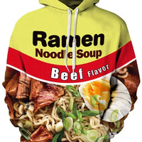 3d Ramen Chicken Noodle Soup Hoodie Beef Sweatshirt For Men Women Cute Funny Autumn Sweatshirt Unisex Casual Hoodie Tracksuit