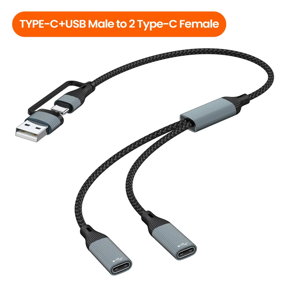USB Type C HUB Multiple Splitter Adapter OTG Data Transfer 3/2 Port USB Power Charging Hub Cable Connector Adapter