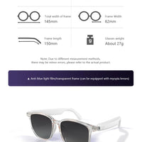 GS03 Smart Glasses for Men BT Sunglasses Earphone Outdoor Sports UV400 Polarized Anti Blue Light Lens IPX5 Intelligent Glass