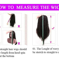 3 IN 1 Half Wig Human Hair 220 Density Deep Wave Wig Human Hair Ready to Wear 3 IN 1 Half Wig With Drawstring Half Wig