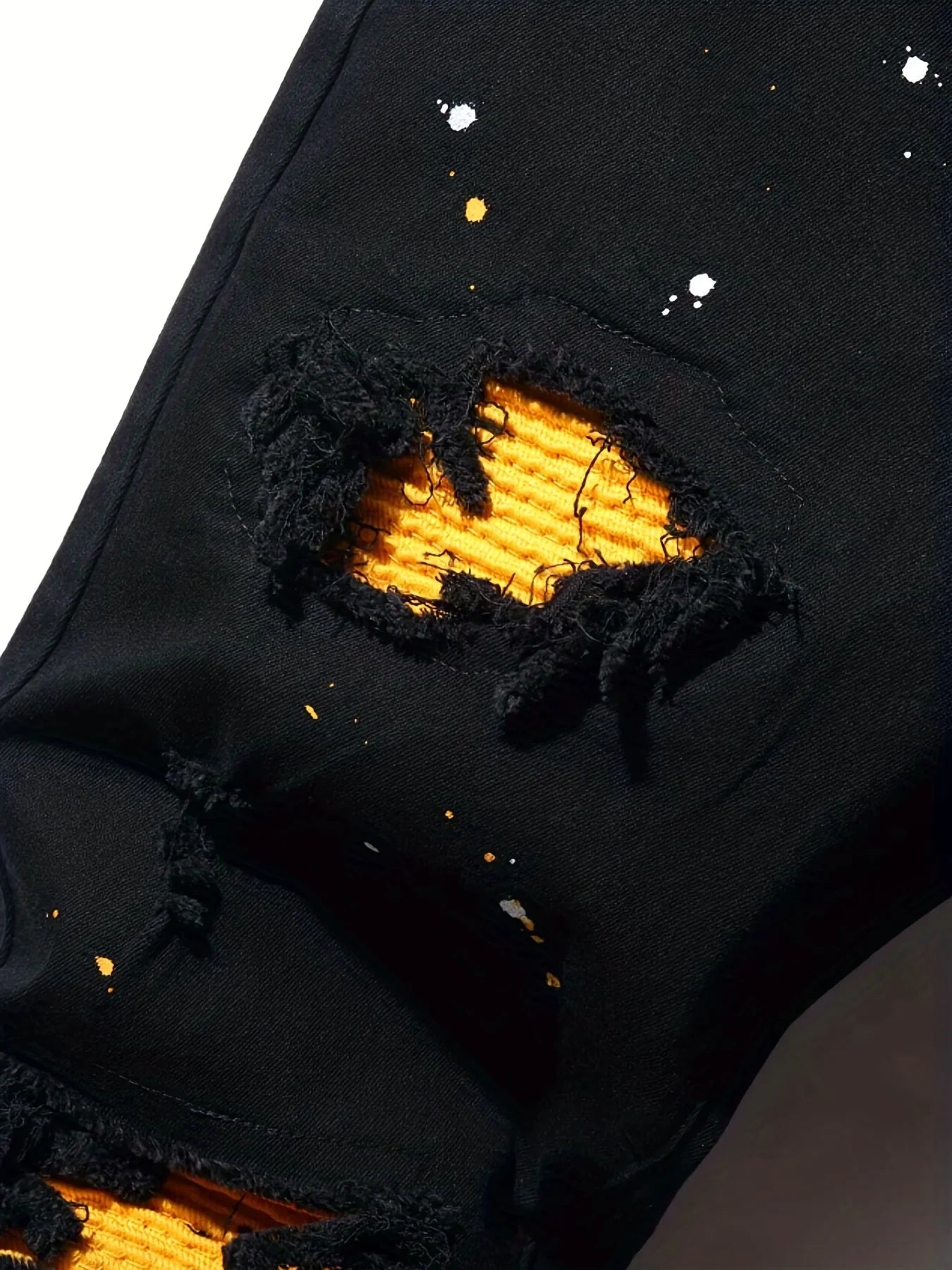 Men's Splash-Ink Patchwork Jeans