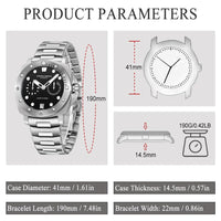 PAGANI Design New Men Automatic Mechanical Watches Diver Watch For Top Brand Luxury 200M Waterproof AR Sapphire Watch for Men