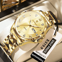 POEDAGAR Luxury Casual Man Watch Waterproof Luminous Date Week Quartz Men's Watches Stainless Steel Fashion Sport Men Wristwatch