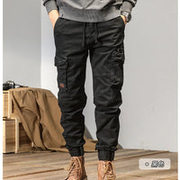 CAAYU Joggers Cargo Pants Mens Casual Y2k Multi-Pocket Male Trousers Sweatpants Streetwear Techwear Military Green Track Pants