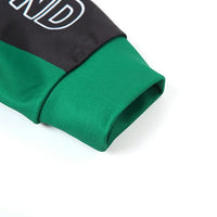 Cutenew Panelled Feather Women Coats New Letter Print Patchwork Buttons Full Sleeve Zip-up Crop Jackets Female Street Outwear