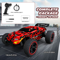 RC Cars Remote Control Car for Kids, 1:18 Scale 20 KM/H 2WD Offroad Buggy, 2.4GHz RC Racing Car with USB-C Easy Charging
