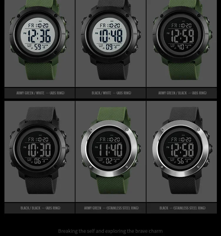 SKMEI 1426  Montre Men Alarm Clock Fashion Digital Watch Relogio Masculino Sport Watch Men Luxury Brand 5Bar Waterproof Watches