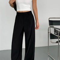 Multicolor Office High-waisted Wide-leg Suit Pants Women's 2025 Autumn Loose and Drape Casual Straight Mopping Trousers