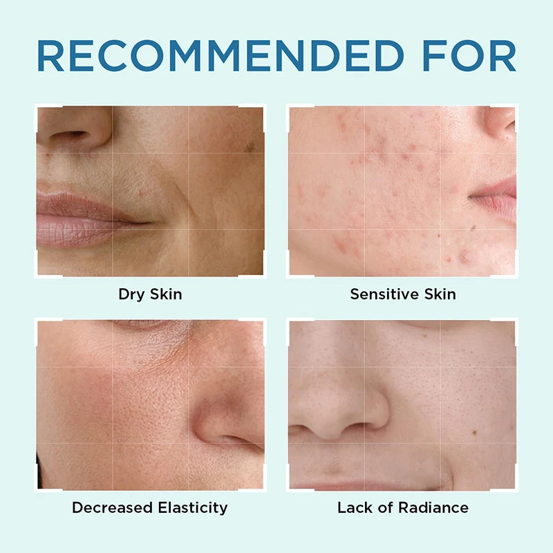 Bio Collagen Face Mask Shrink Deep Hydrating Overnight Mask Moisturizing Refreshing Brightening Face Skin Care 5Piece Set