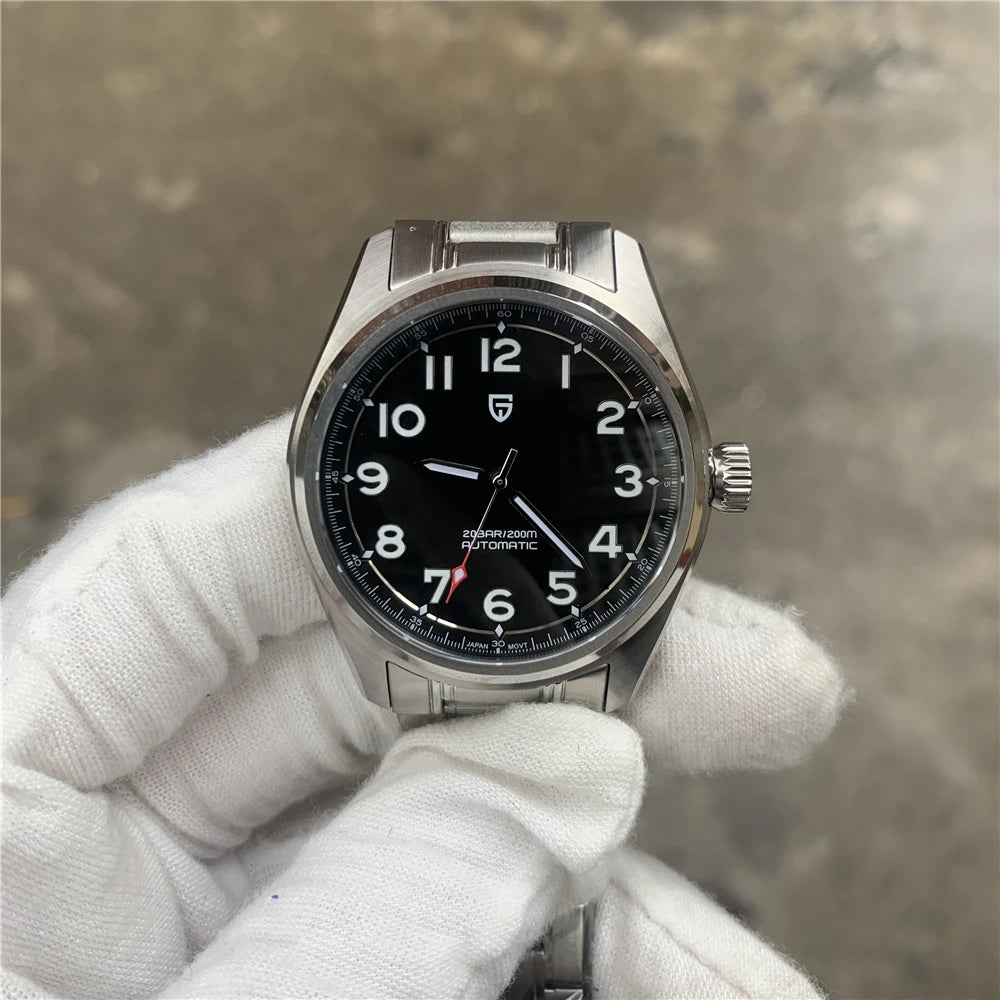 2025 PAGANI DESIGN Luxury Pilot Automatic Mechanical Watch 38MM Sapphire Waterproof Watch for Men Relogio Masculino PD1717 V2