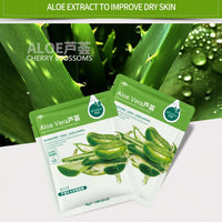 10pcs Natural Plant Facial Mask Moisturizing Oil Control Anti-Aging Fruit Aloe Korean Sheet Face Mask Beauty Skin Care Prodcuts