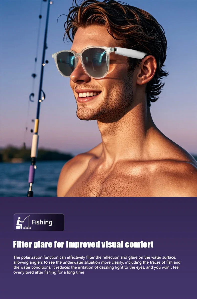 GS03 Upgrade Smart Glasses With Camera Video Recording AI Photo Recognition Bluetooth Call Translation Voice Assistant Glasses