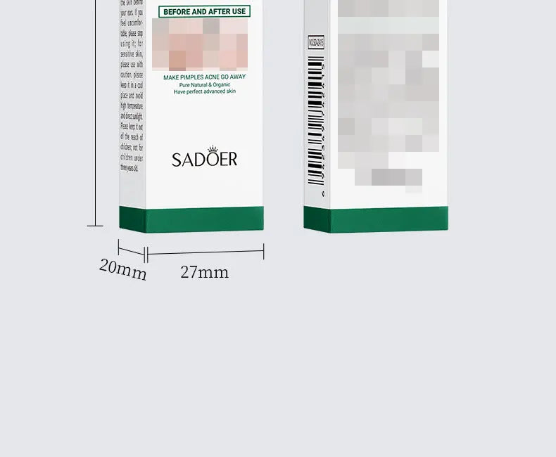 SADOER Tea Tree Acne Removing Cream Facial Skincare Oil Control Face Gel Creams Hydrating Moisturizing Facial Cream Skin Care