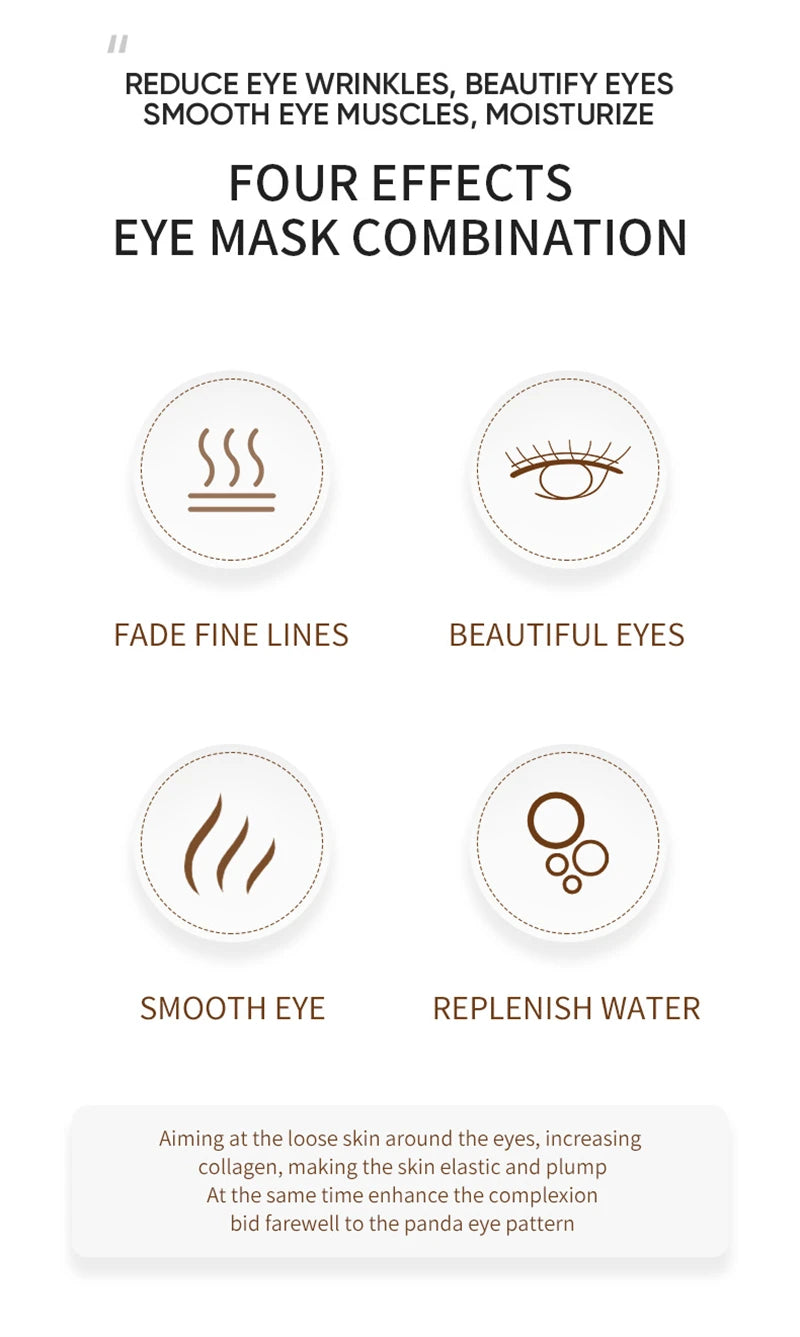 Avocado Gold Eye Mask Nourishing Moisturizing Improve Eye Bags Eye Patches Anti Wrinkle Firming Anti Dark Circles Eye Serum