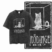 COOLMIND DB cat Printed Cotton Acid Washed Exclusive Graphic Unisex T Shirt Cool Streetwear Men Tshirts Big Size Tee for men