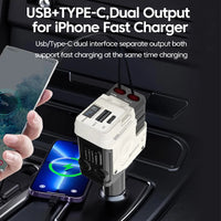 Elough 120W Car Charger Super Fast Flash Charge USB/Type C Multi Port Charger 4 in 1 Expansion Cable