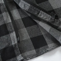 Men's New Plaid Hooded Sweater Long Sleeve Casual Thin Jacket Stand Hooded Shirt European Style Fashionable Outwear