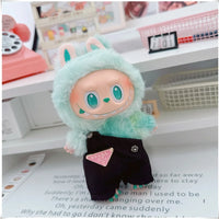 Para 15-17cm Labubu V1 V2 Idol muñeca traje sombrero monos ropa regalo Mini ropa de muñeca de peluche accesorios de atuendo
