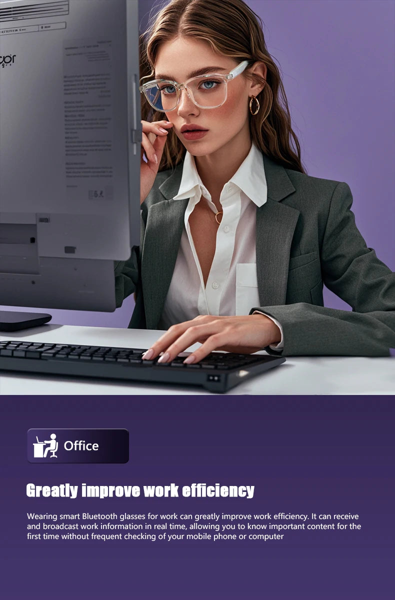 GS03 Upgrade Smart Glasses With Camera Video Recording AI Photo Recognition Bluetooth Call Translation Voice Assistant Glasses