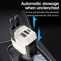 Elough 120W Car Charger Super Fast Flash Charge USB/Type C Multi Port Charger 4 in 1 Expansion Cable