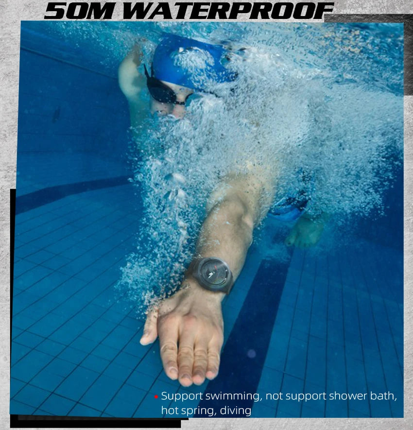 NORTH EDGE Mars3 Men's Military Watch Digital Carbon Fiber Case For Man Waterproof 50M Sports Watches World Time