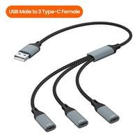 USB Type C HUB Multiple Splitter Adapter OTG Data Transfer 3/2 Port USB Power Charging Hub Cable Connector Adapter