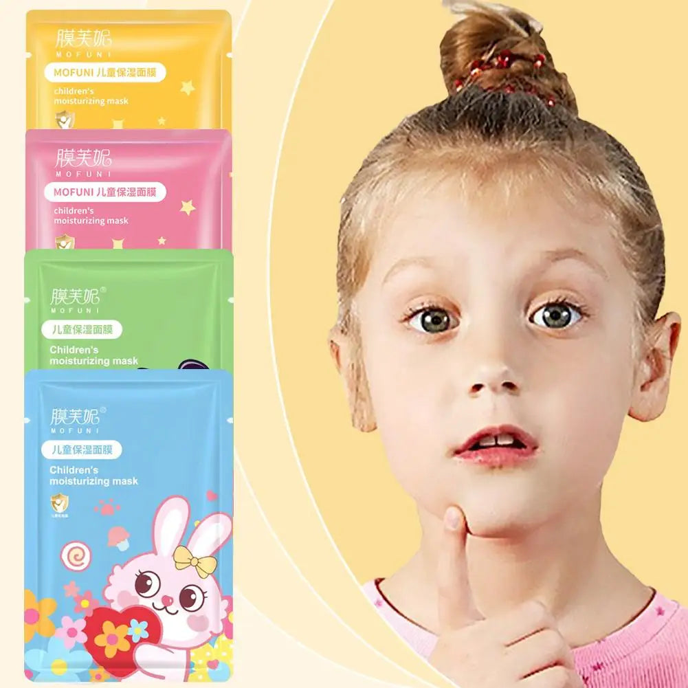Children's Moisturizing Facial Mask Cute Cartoon Animal Brightening Hydrating Face Mask Smooth Whitening Face Skin Care Products