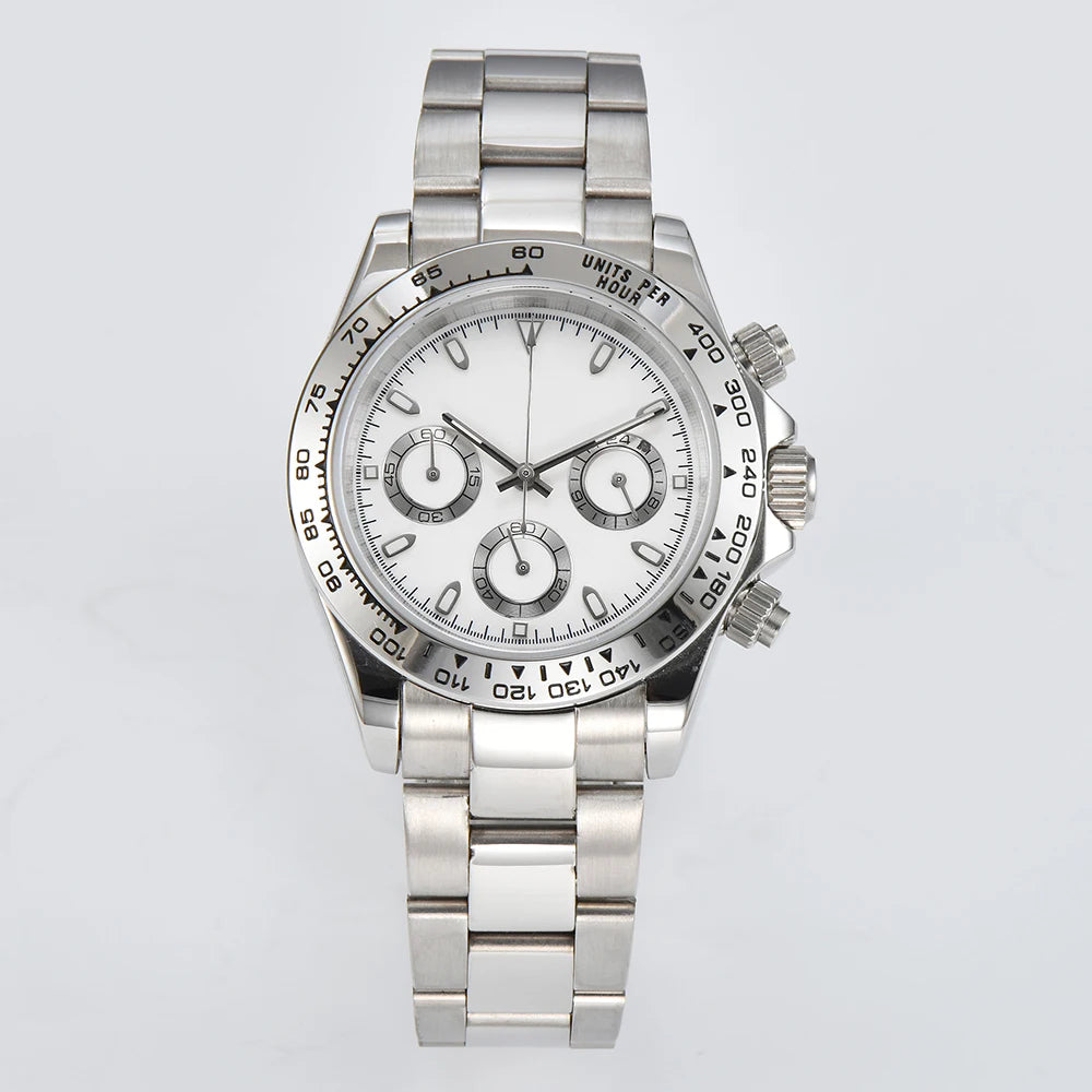 VK63 watch Luxury Men's Watch Sapphire Customizable Multi functional Chronograph Stainless Steel Case Suitable for VK63 Movement