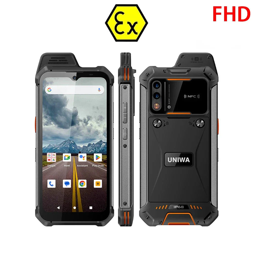 UNIWA W999 ATEX Explosion Rugged Smartphone Waterproof Walkie Talkie Helio G99 8GB+128GB 6.3“ FHD 4400mAh  Andriod 13 Cell Phone