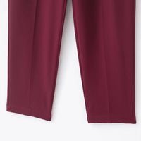 Faionable High Waist Belted Straight Leg Pants Women's Slim Fit Casual Autumn New Arrival Street Sle Polyester Fiber