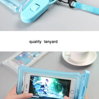 Waterproof Swimming Mobile Phone Cases Macron AirBag Hanging Neck Cases Diving Skiing Universal Phone Bag for All Phones 7 Inch