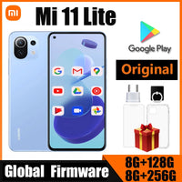 Xiaomi mi 11 Lite smartphone Cell Phones 5G  AMOLED Snapdragon 780G 64MP Full Screen 90HZ used phone