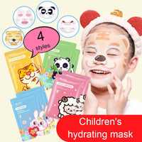 Children's Moisturizing Facial Mask Cute Cartoon Animal Brightening Hydrating Face Mask Smooth Whitening Face Skin Care Products