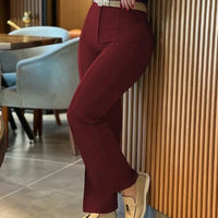 Sweet Patchwork High Waist Casual Pants Autumn Hot Sale Of The Season New Arrival Women's Fashion Fresh Style Loose Fit Trousers